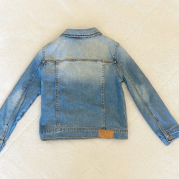Zara youth size 8 medium blue freyed style jean denim jacket - Picture 9 of 9